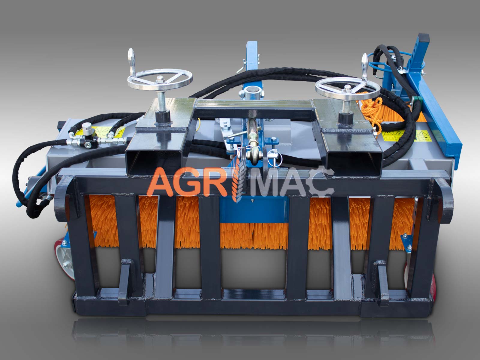 HYGIEIA H180-P | Graecus | Υδραυλική σκούπα καθαρισμού διπλής ζεύξης με επιπλέον πλάγια βούρτσα επαναφοράς και κάδο 